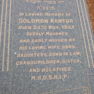 KANTOR Solomon -1953