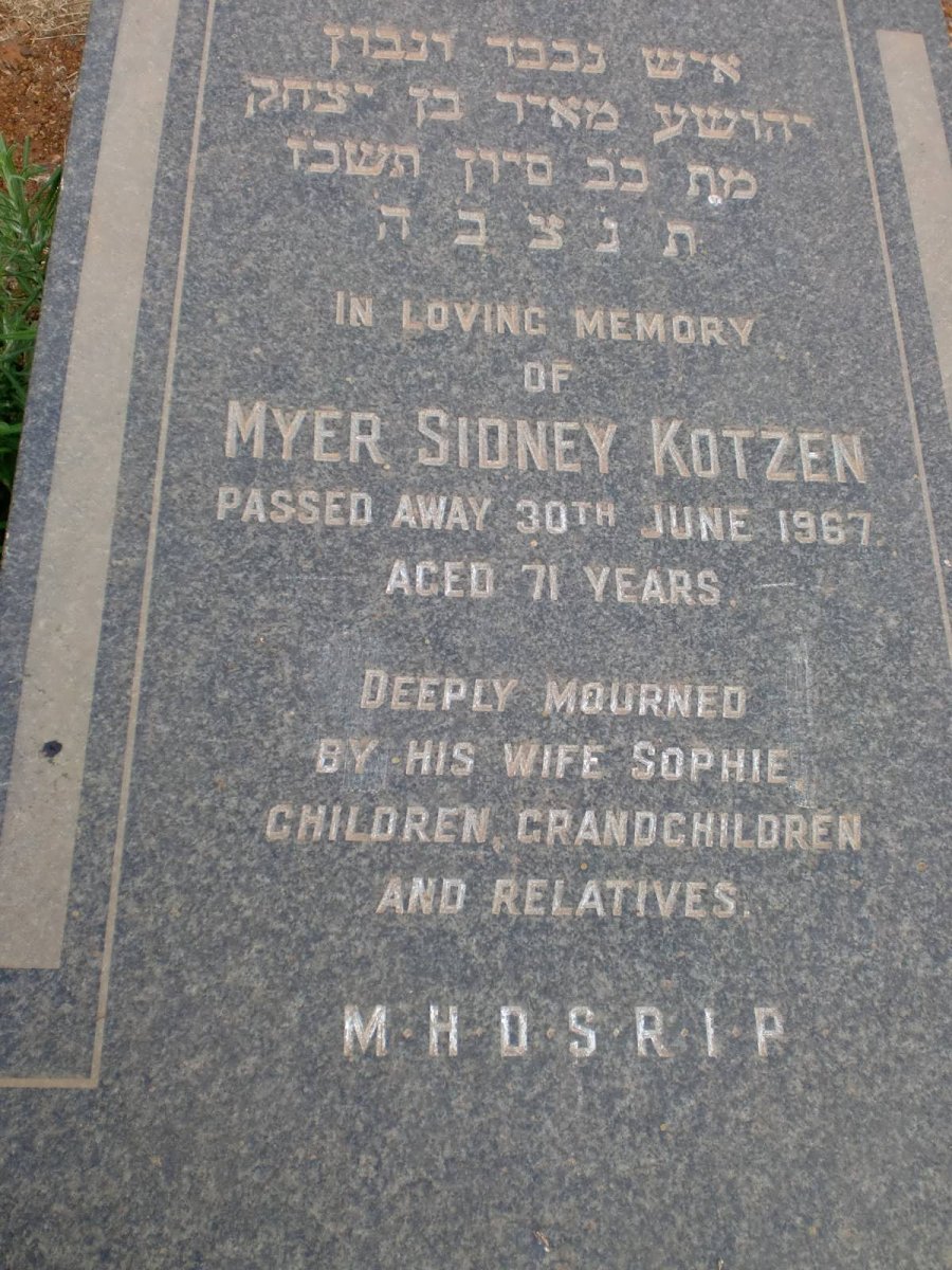 KOTZEN Myer Sidney -1967