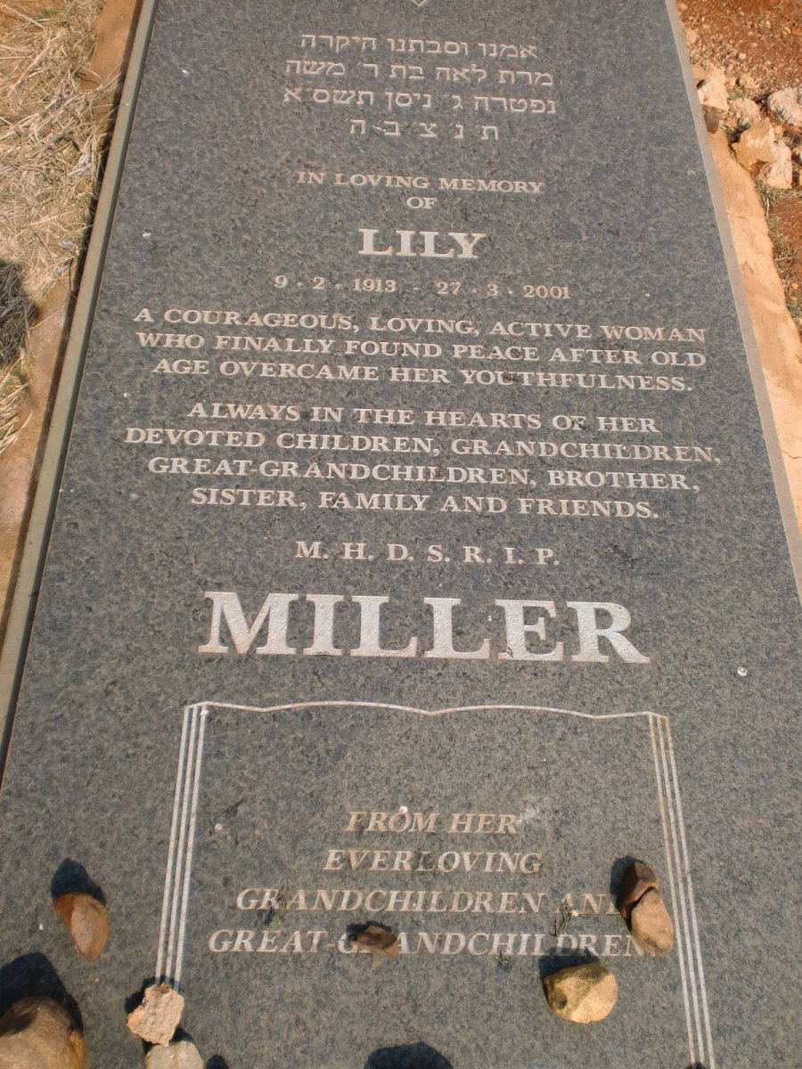 MILLER Lily 1913-2001