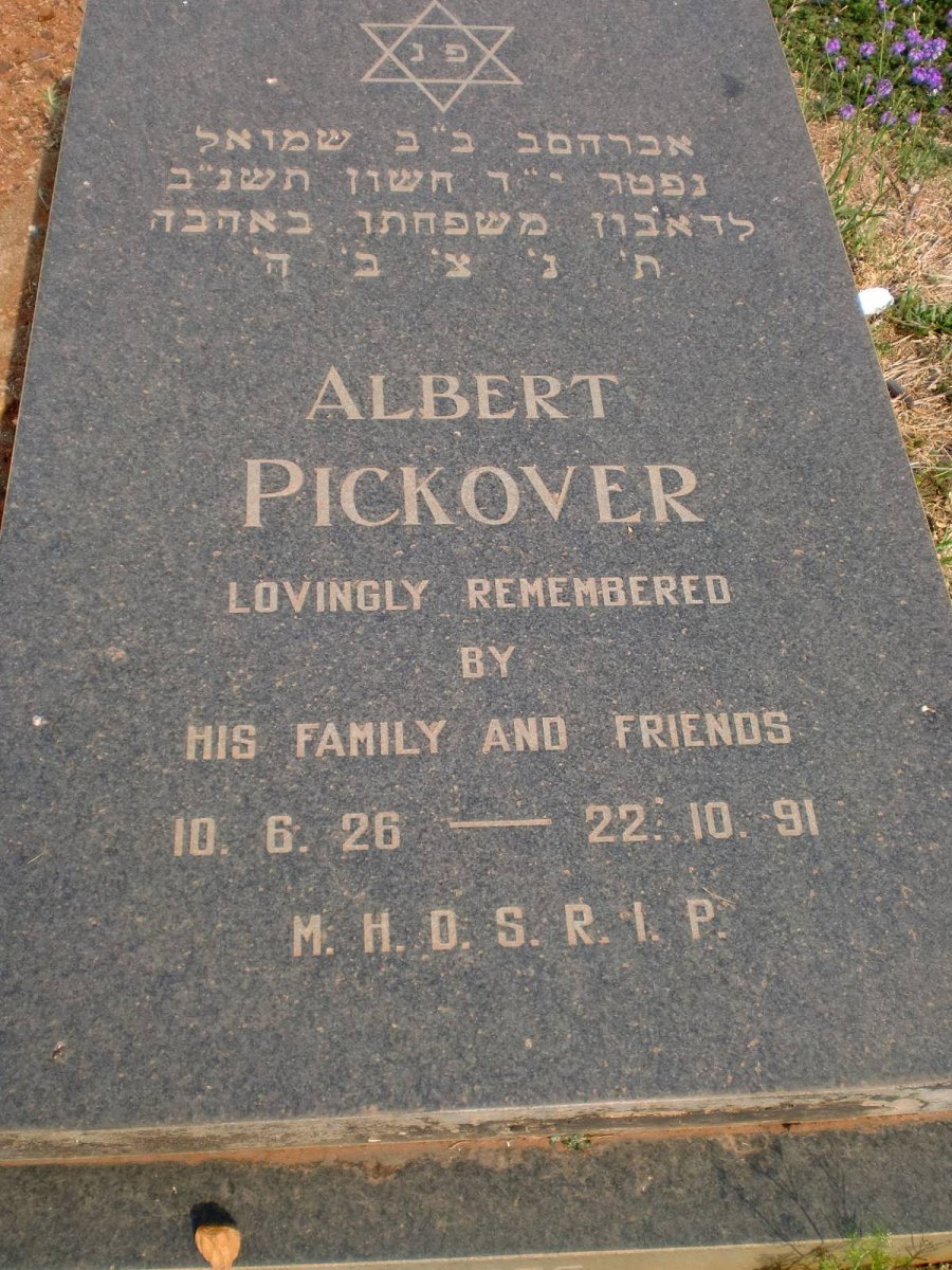 PICKOVER Albert 1926-1991
