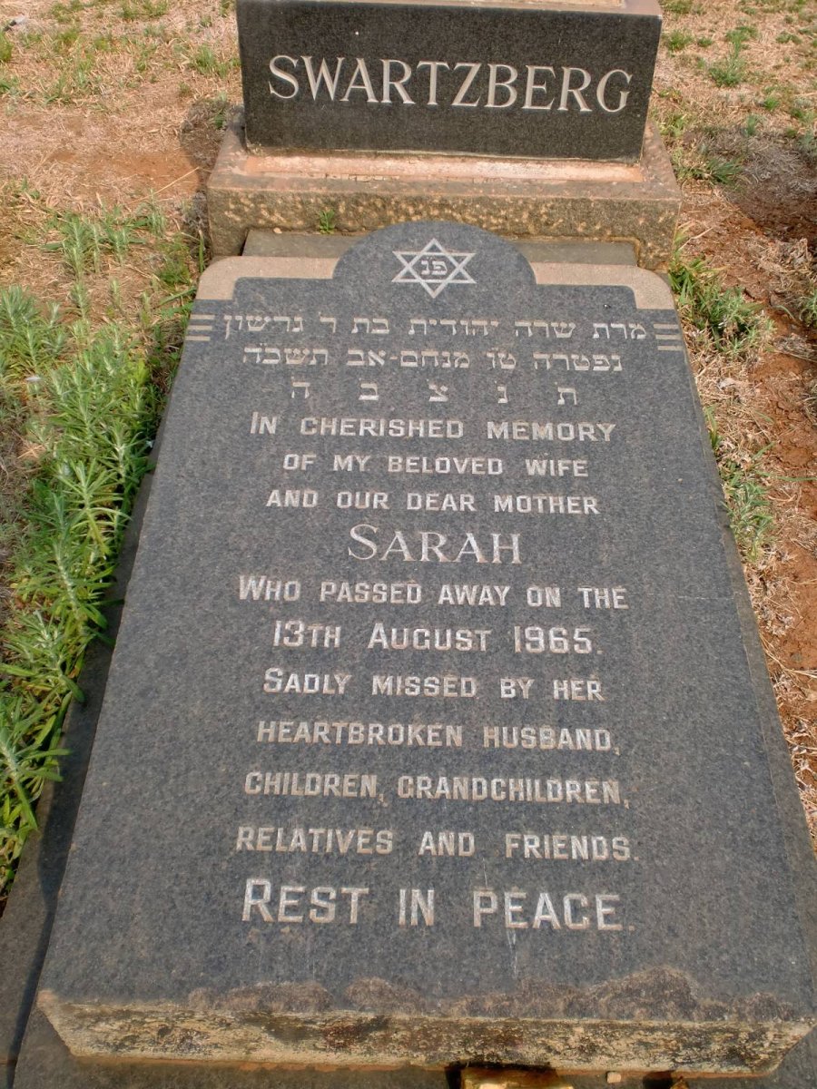SWARTZBERG Sarah -1965