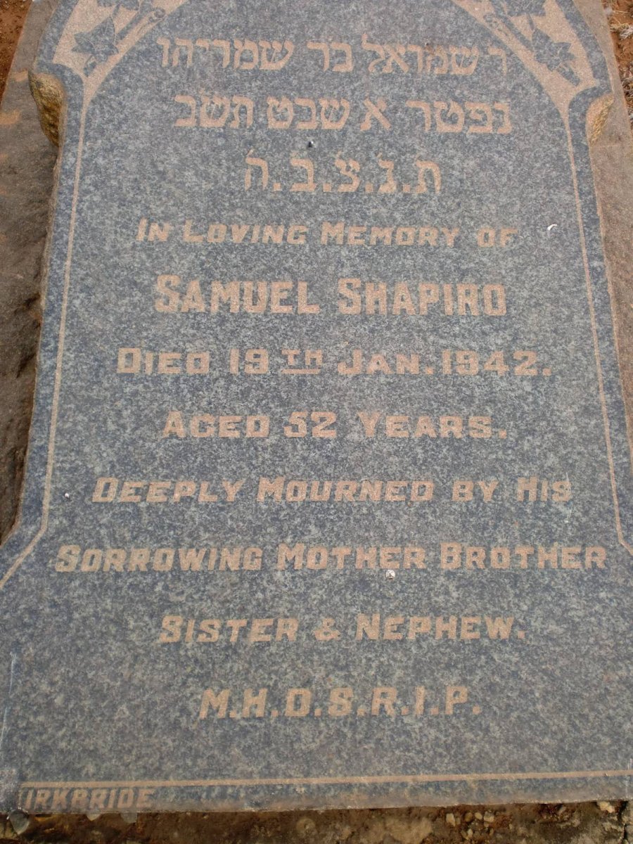 SHAPIRO Samuel -1942