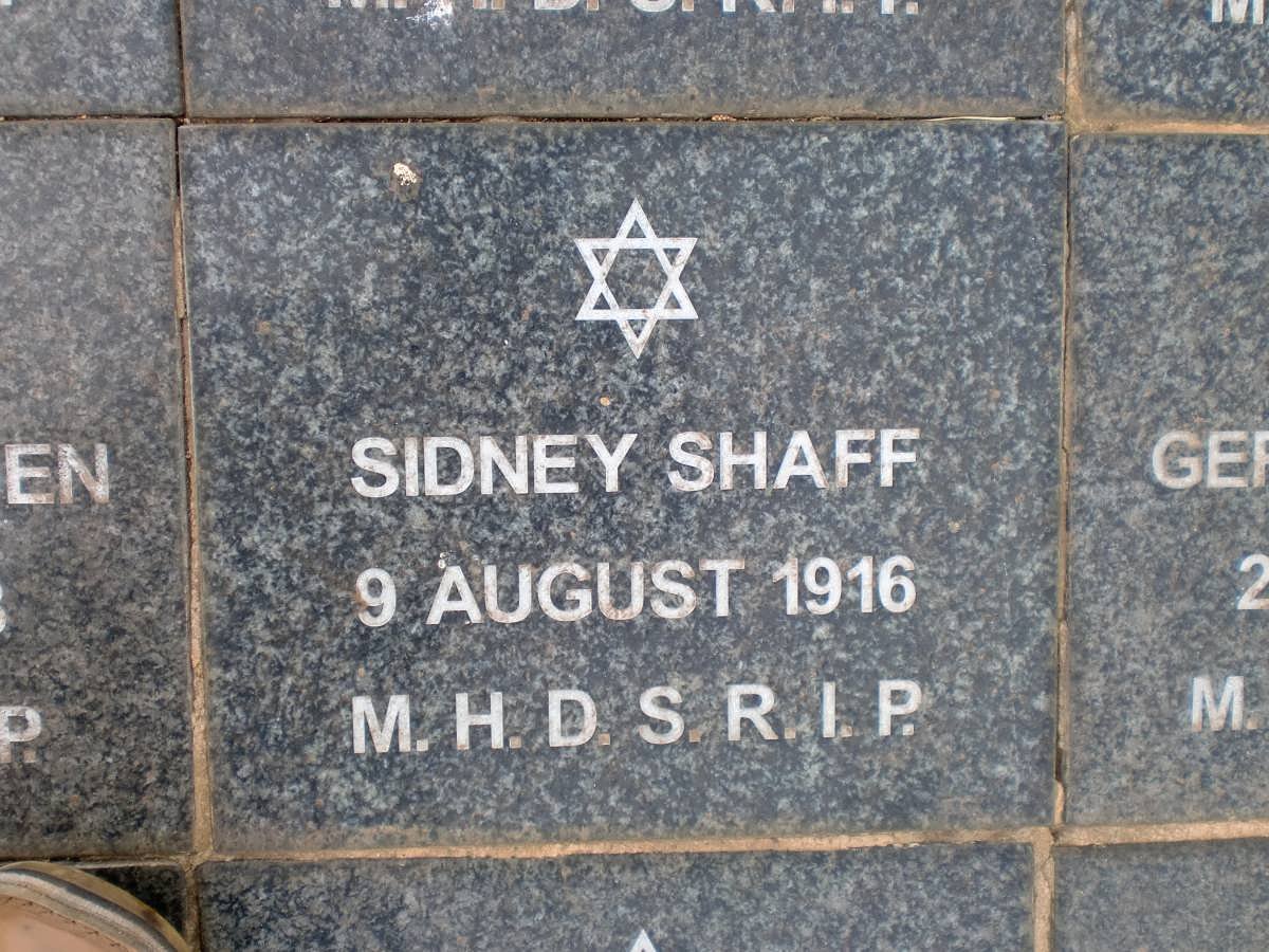 SHAFF Sidney -1916