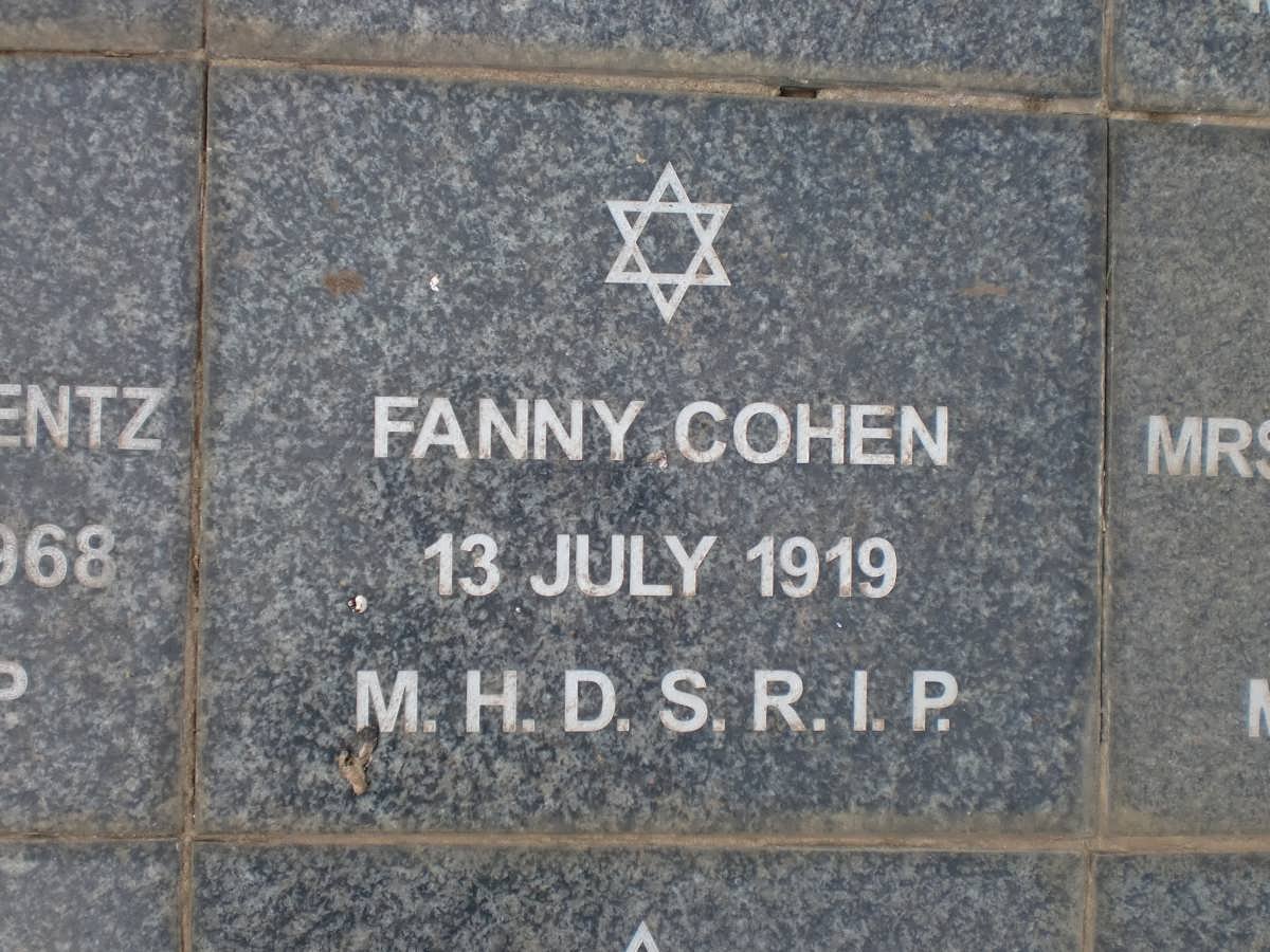 COHEN Fanny -1919