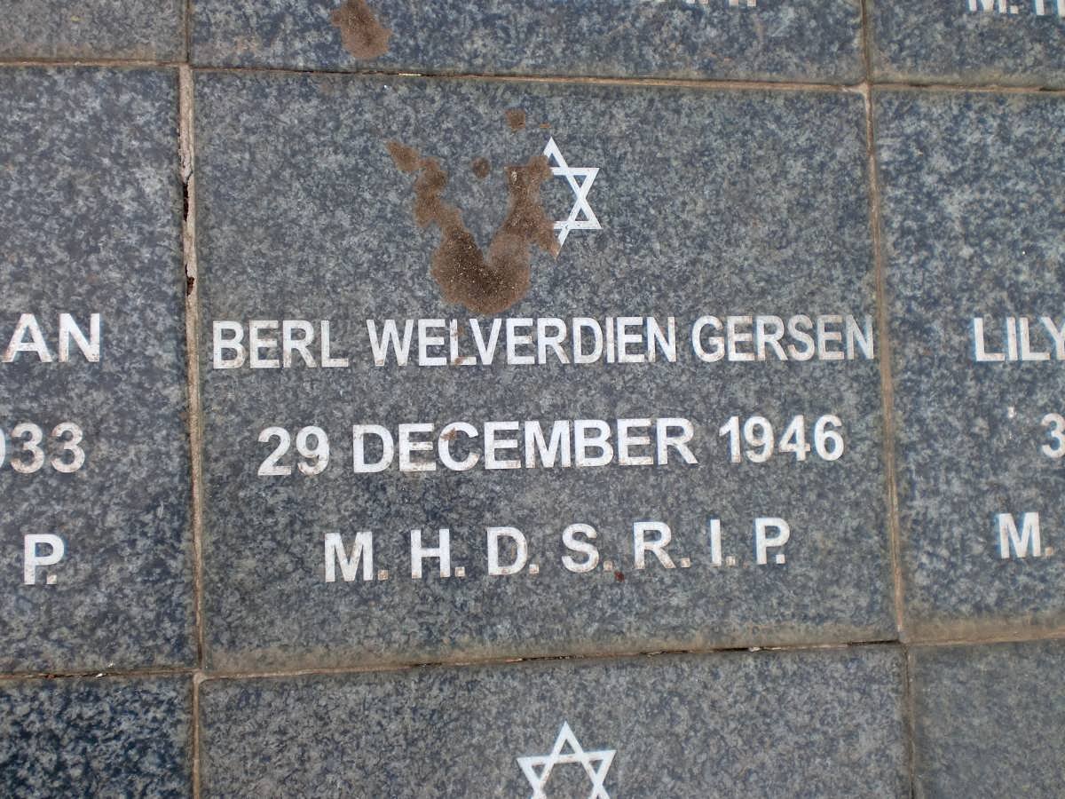 GERSEN Berl Welverdien -1946