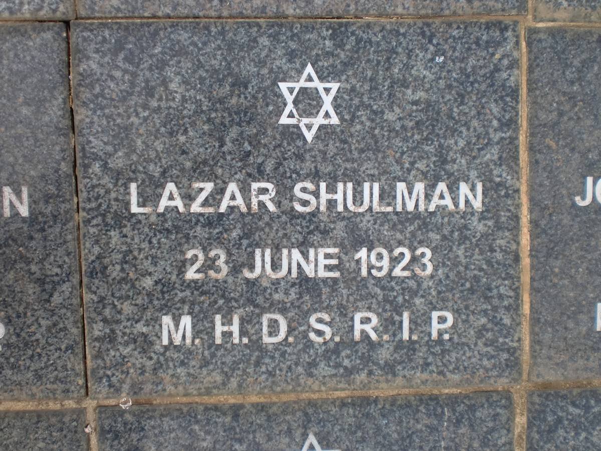 SHULMAN Lazar -1923