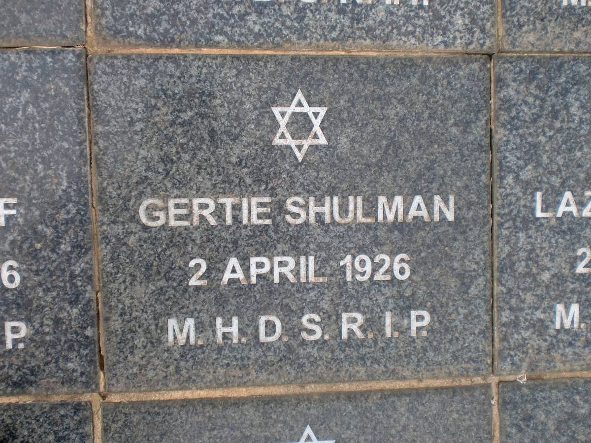 SHULMAN Gertie -1926