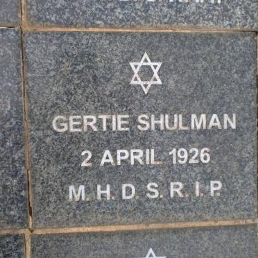 SHULMAN Gertie -1926