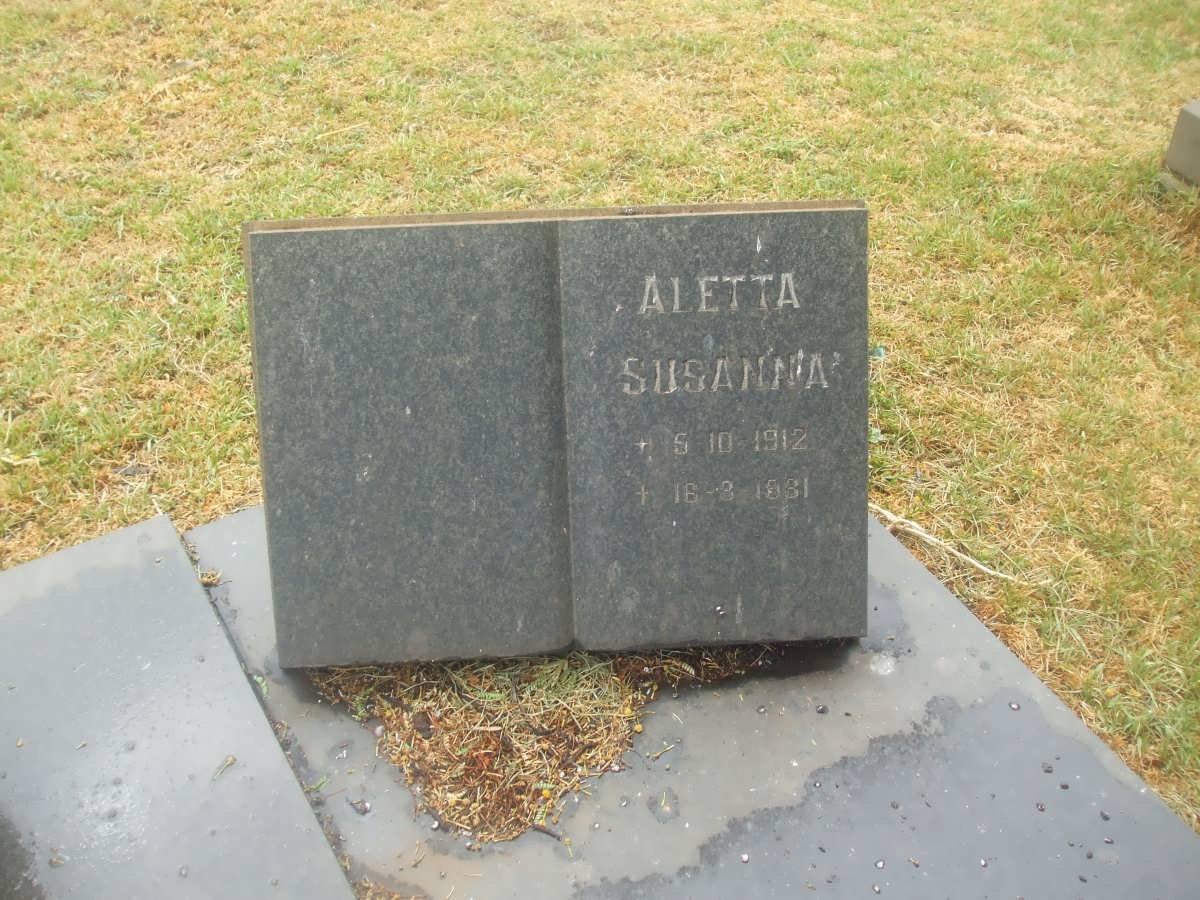 ? Aletta Susanna 1912-1981