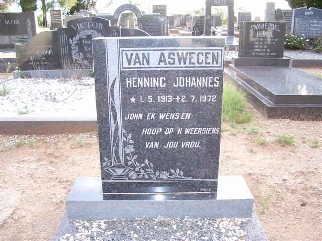 ASWEGEN Henning Johannes, van 1913-1972