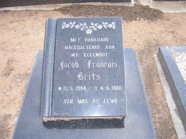 BRITS Jacob Francois 1904-1980