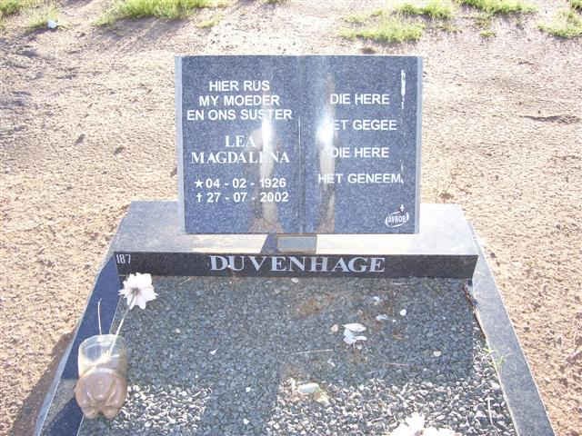 DUVENHAGE Lea Magdalena 1926-2002