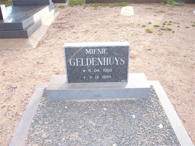 GELDENHUYS Mienie 1900-1994