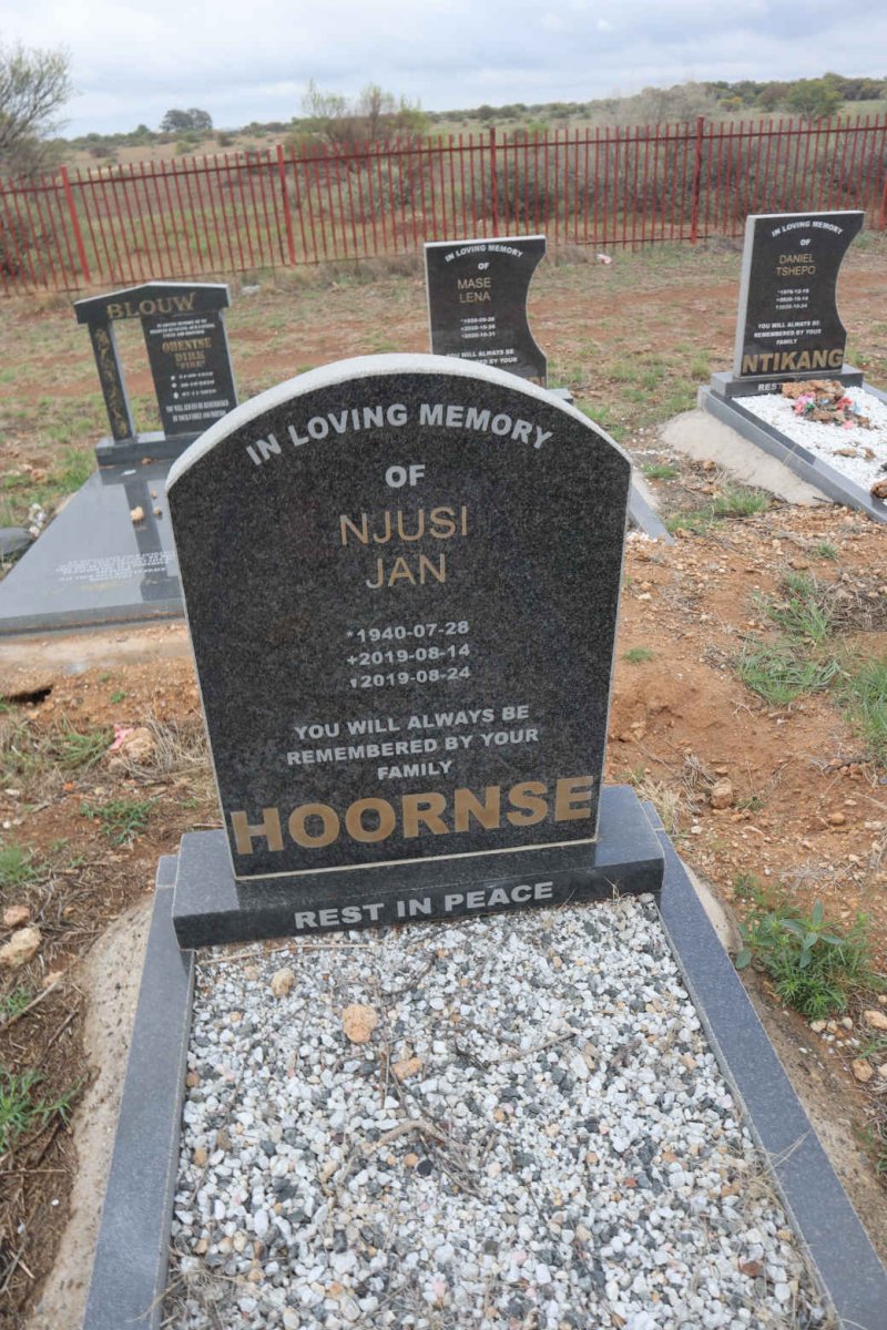 HOORNSE Njusi Jan 1940-2019