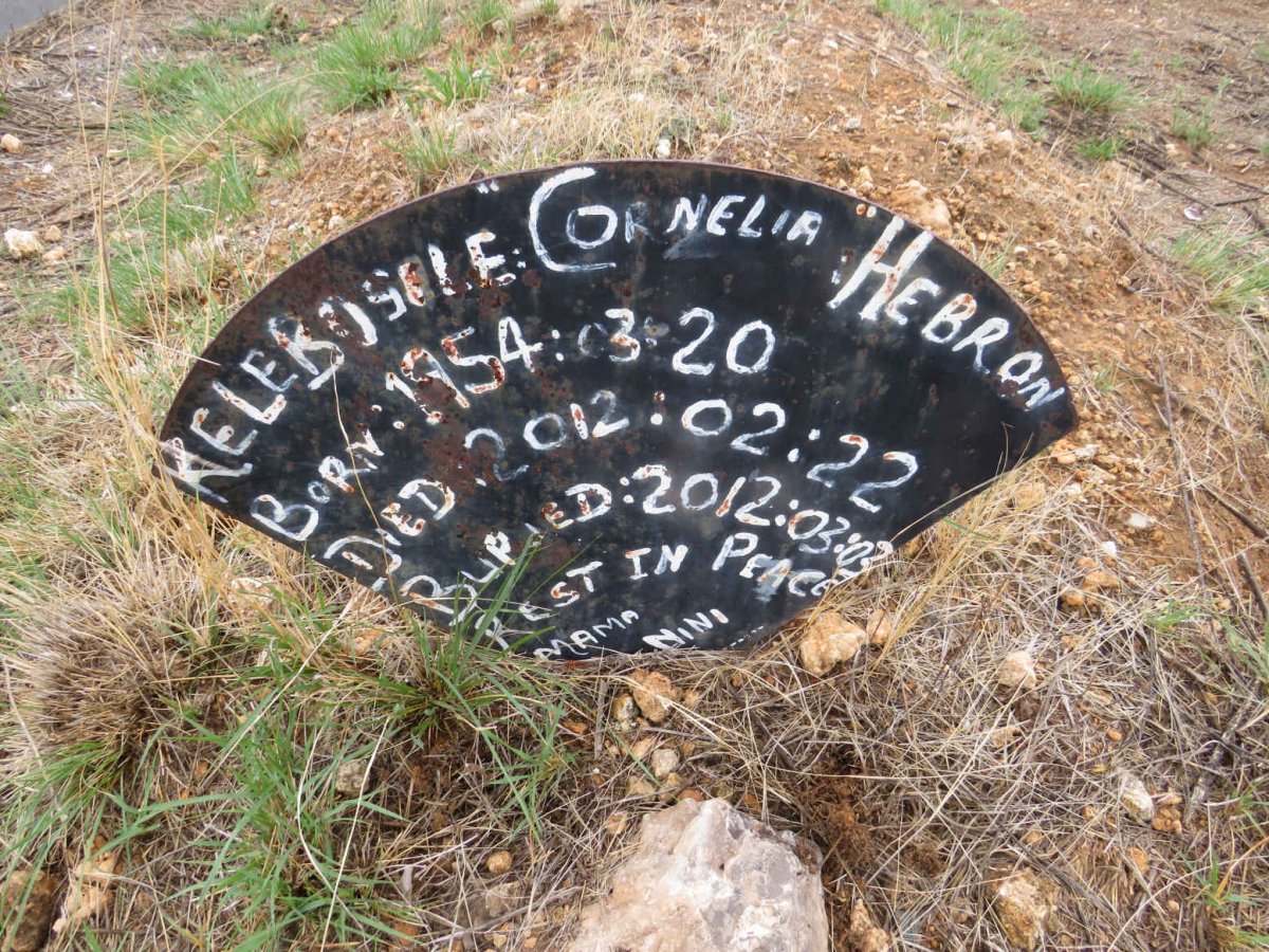 HEBRON Kelebosile Cornelia 1954-2012