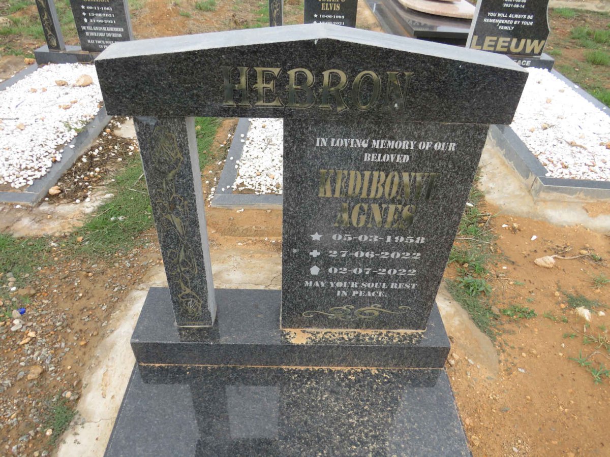HEBRON Kedibonye Agnes 1958-2022