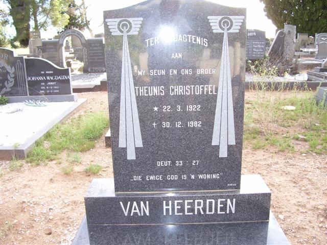 HEERDEN Theunis Christoffel, van 1922-1982