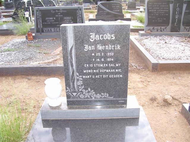JACOBS Jan Hendrik 1950-1974