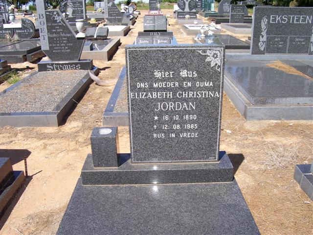 JORDAN Elizabeth Christina 1890-1985