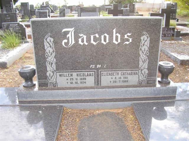 JACOBS Willem Nicolaas 1896-1974 &amp; Elizabeth Catharina 1911-1988