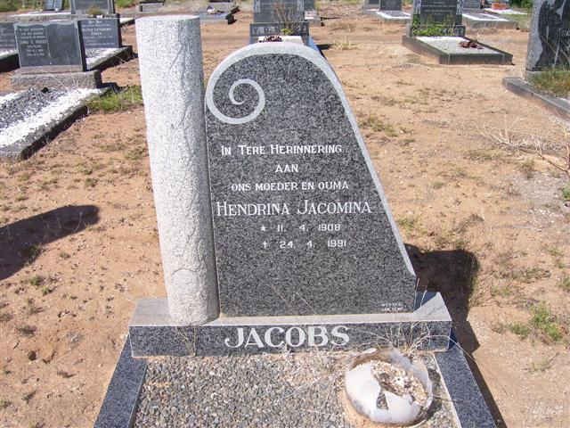 JACOBS Hendrina Jacomina 1908-1991