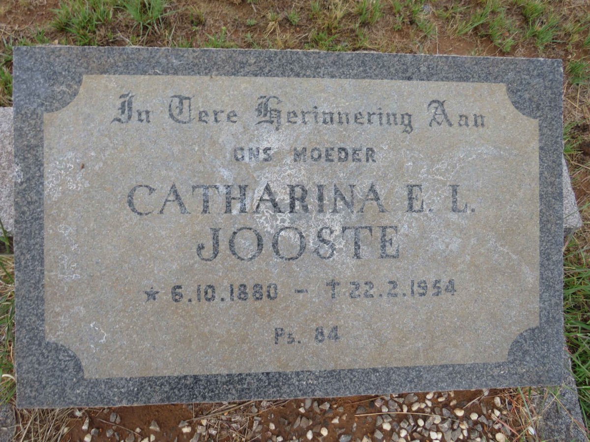 JOOSTE Catharina E.L. 1880-1954