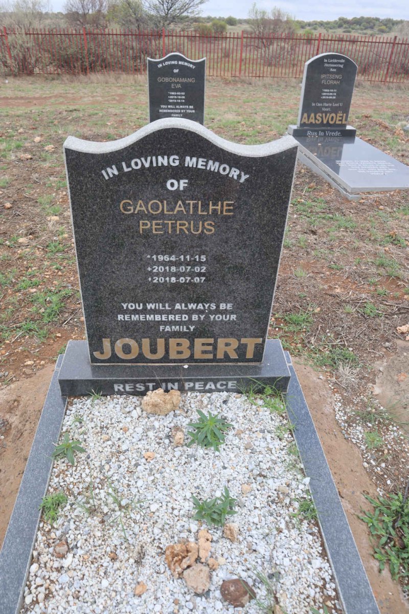 JOUBERT Gaolatlhe Petrus 1964-2018