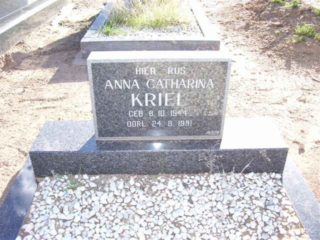 KRIEL Anna Catharina 1944-1991