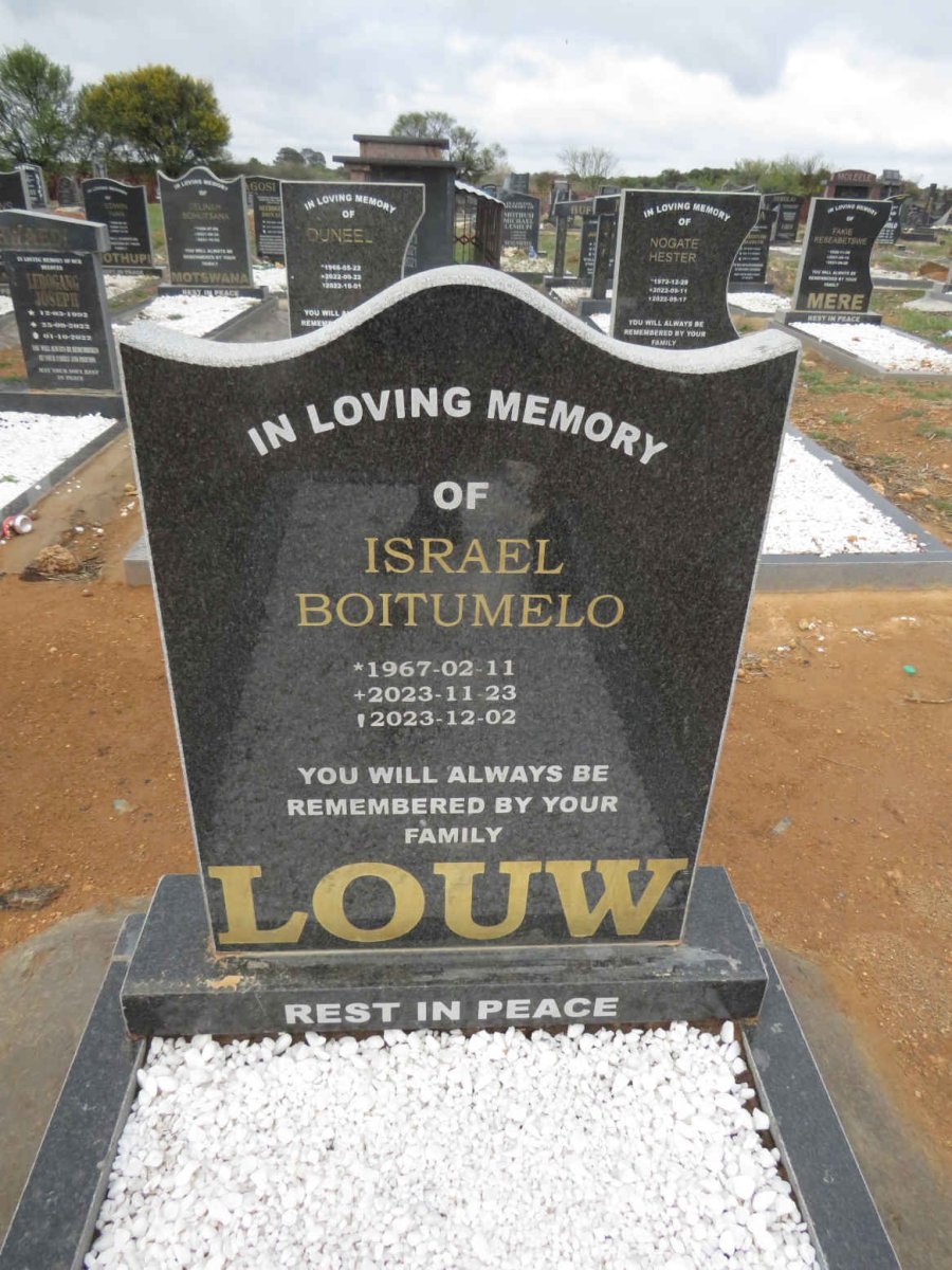 LOUW Israel Boitumelo 1967-2023