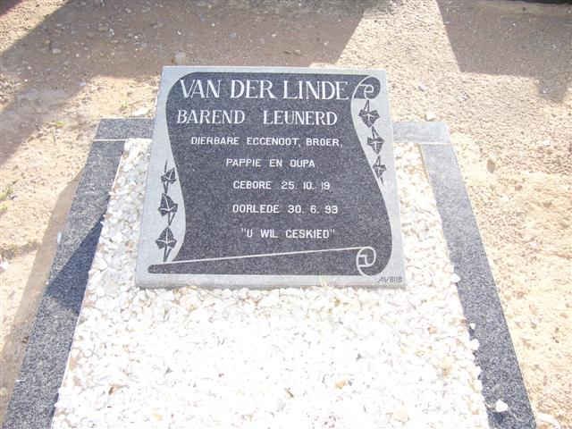 LINDE Barend Leunerd, van der 1919-1993