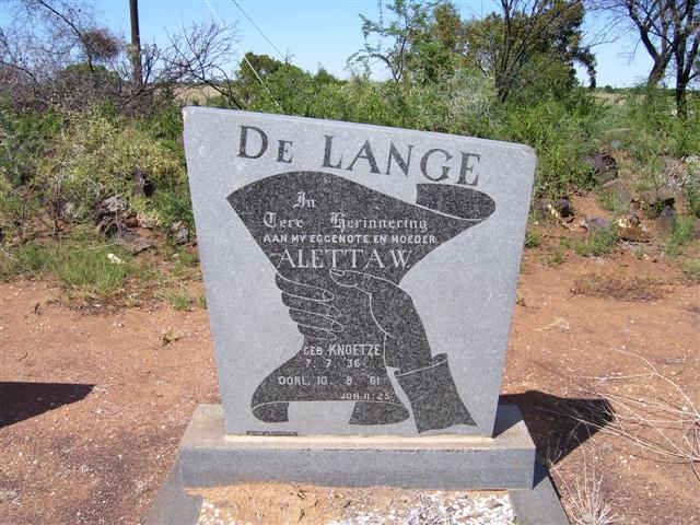 LANGE Aletta W., de nee KNOETZE 1936-1961