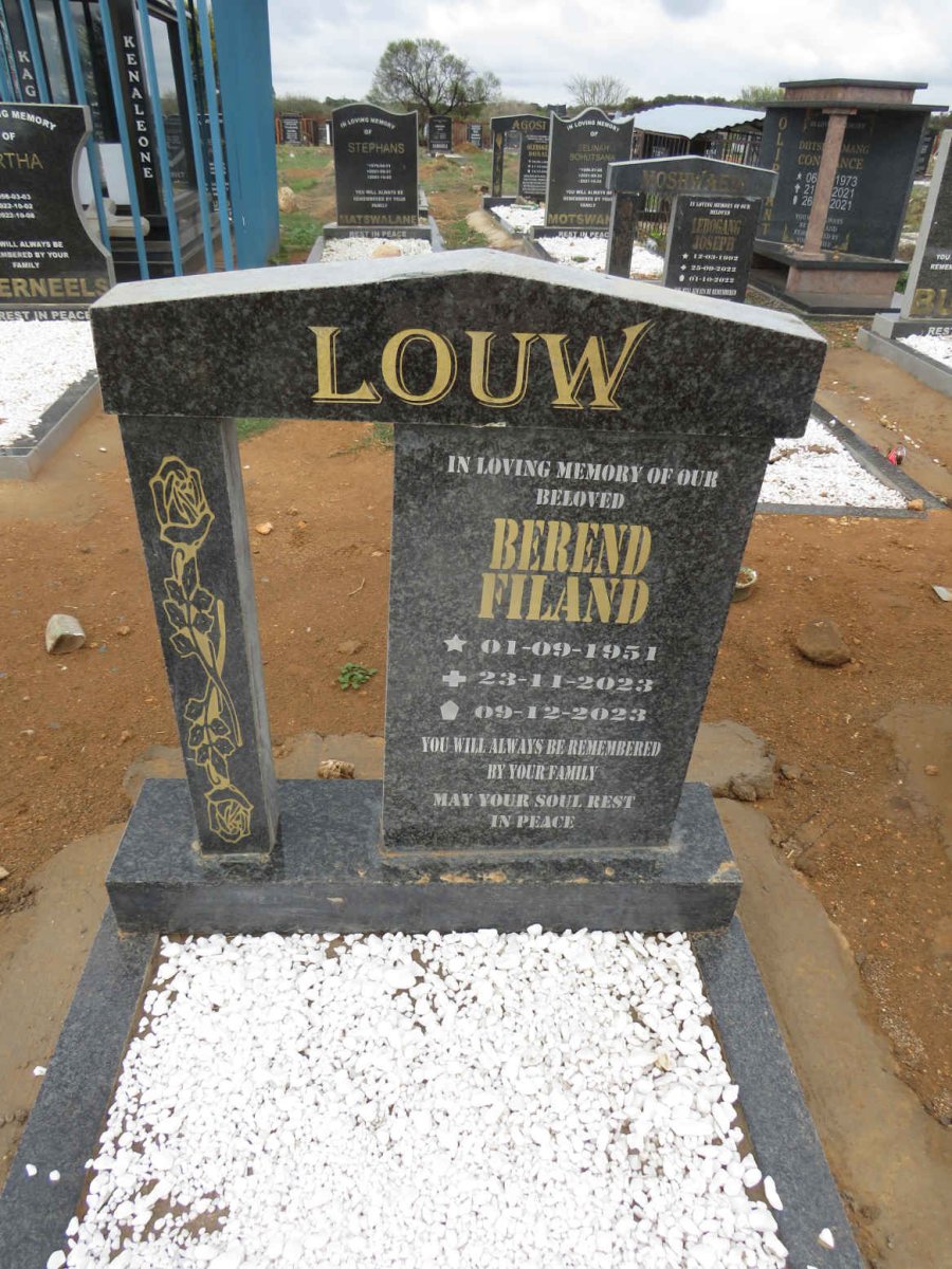 LOUW Berend Filand 1951-2023
