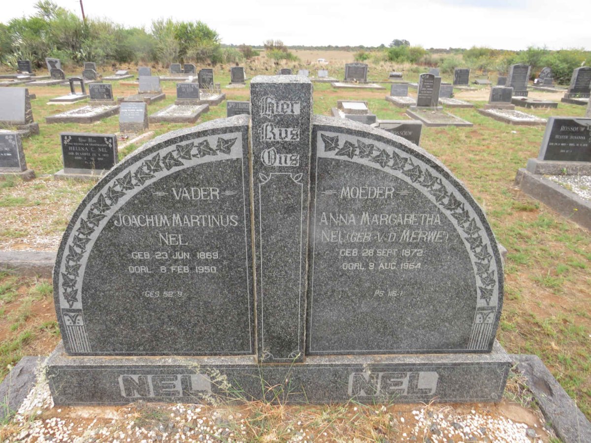 NEL Joachim Martinus 1869-1950 & Anna Margaretha V.D.MERWE 1872-1954