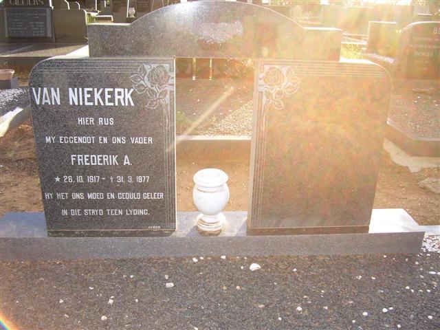 NIEKERK Frederik A., van 1917-1977