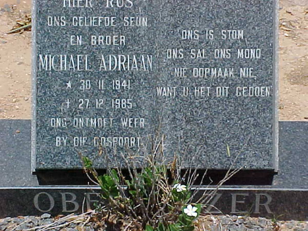 OBERHOLZER Michael Adriaan 1941-1985