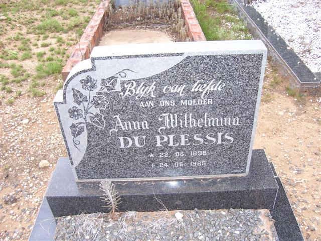 PLESSIS Anna Wilhelmina, du 1896-1985