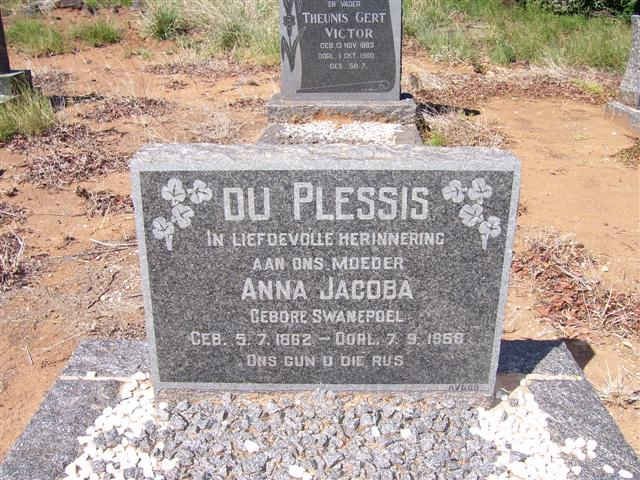 PLESSIS Anna Jacoba, du nee SWANEPOEL 1862-1958