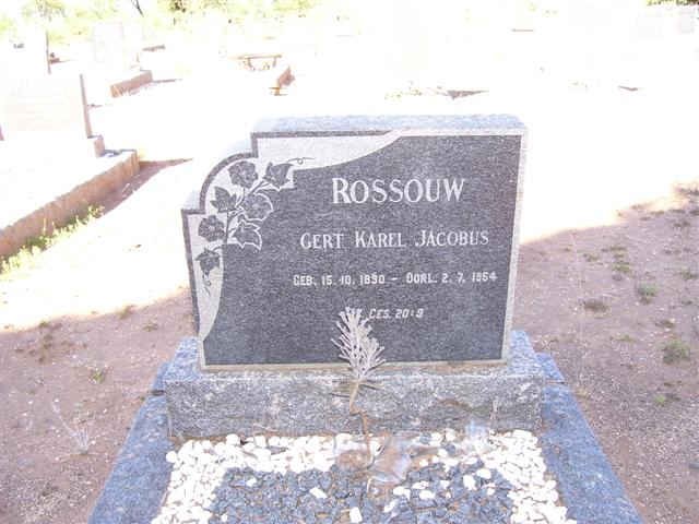 ROSSOUW Gert Karel Jacobus 1890-1954