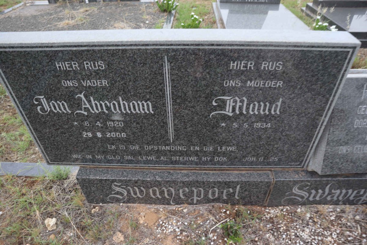 SWANEPOEL Jan Abraham 1920-2000 & Maud 1934- :: SWANEPOEL Fredrick H.G. 1955-1994 _3