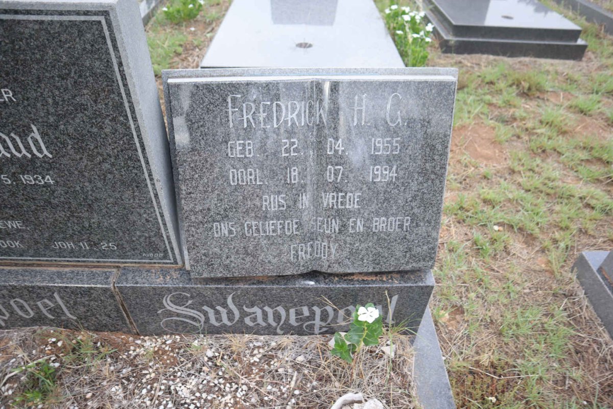 SWANEPOEL Jan Abraham 1920-2000 & Maud 1934- :: SWANEPOEL Fredrick H.G. 1955-1994 _2
