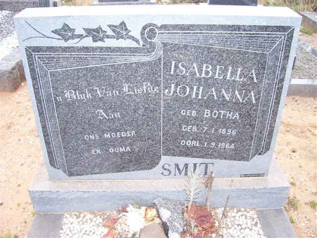 SMIT Isabella Johanna nee BOTHA 1896-1964