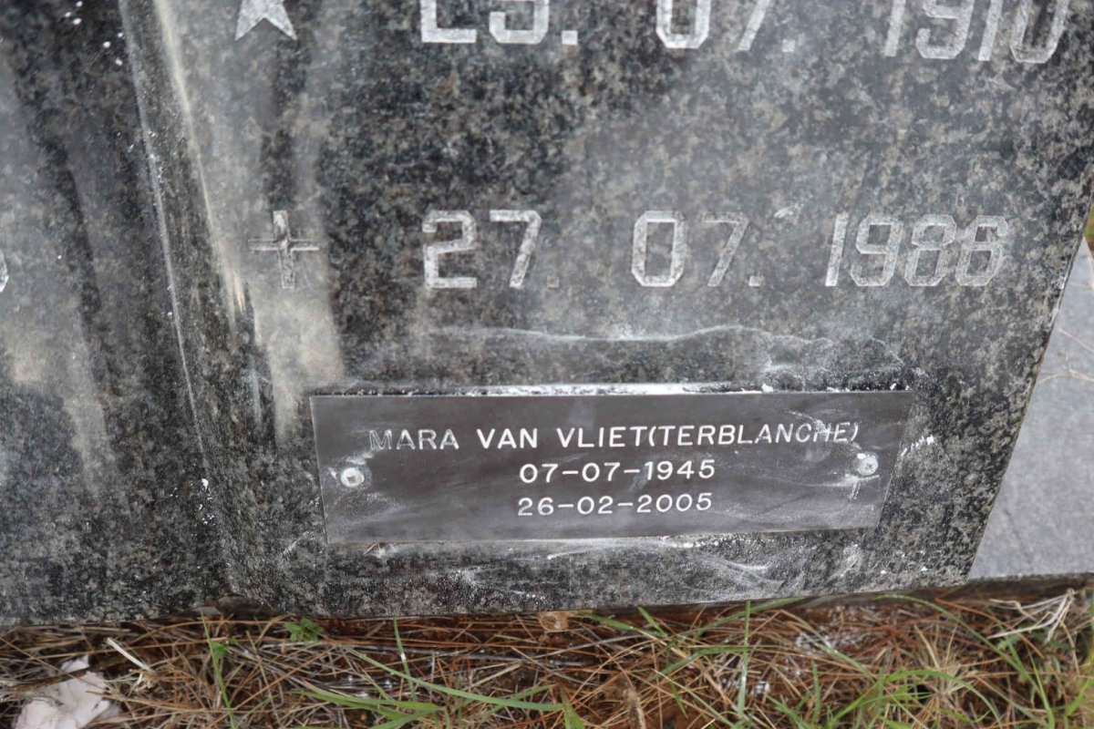 TERBLANCHE Petrus Casparus 1910-1988 & Aletta Jacoba 1921-1988 :: VAN VLIET Mara nee TERBLANCHE 1945-2005 _2