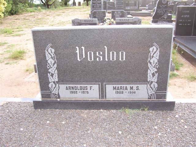 VOSLOO Arnoldus F. 1902-1975 & Maria M.S. 1908-1990