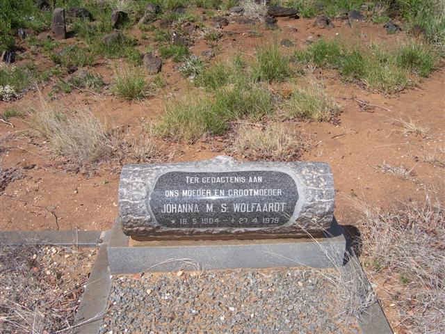 WOLFAARDT Johanna M.S 1904-1979