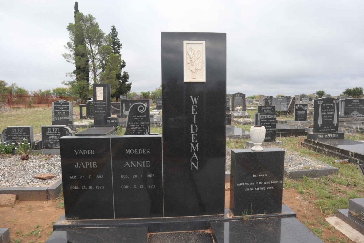 WEIDEMAN Japie 1895-1973 & Annie 1905-1973 _1