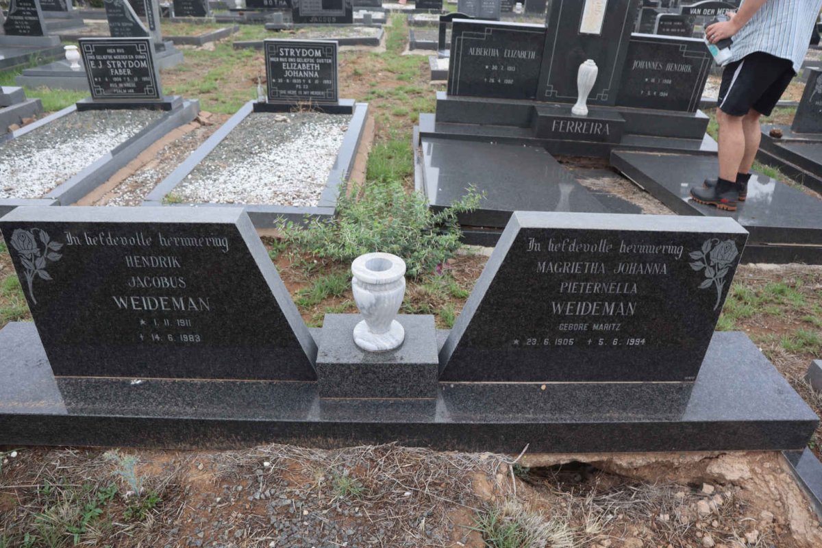 WEIDEMAN Hendrik Jacobus 1911-1983 & Magrietha Johanna Pieternella MARITZ 1905-1994