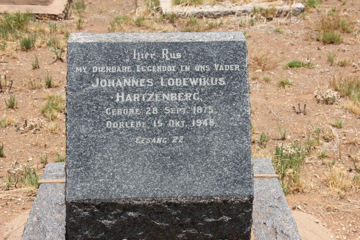 HARTZENBERG Johannes Lodewikus 1875-1948