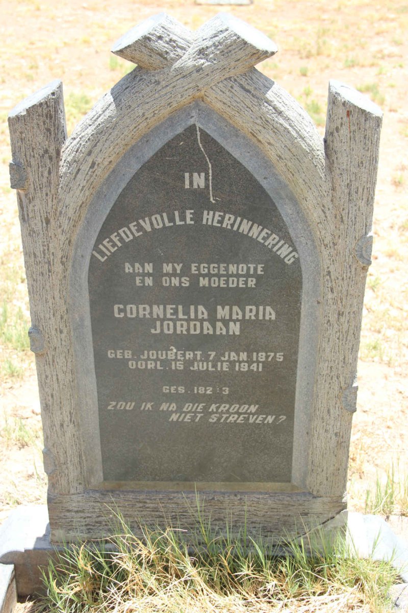 JORDAAN Cornelia Maria nee JOUBERT 1875-1941