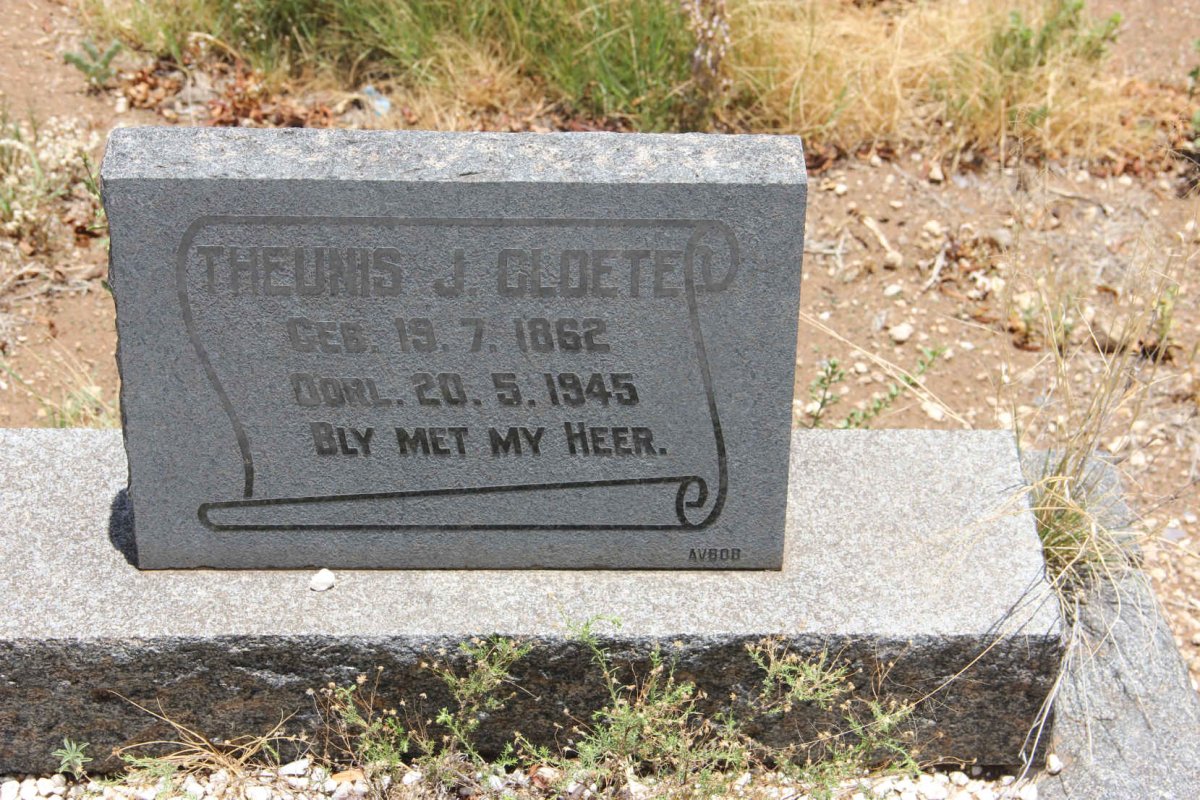 CLOETE Theunis J. 1862-1945