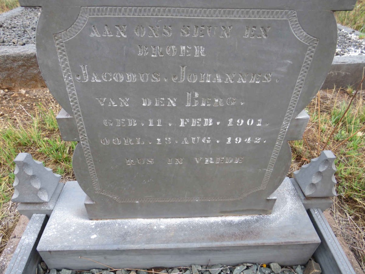 BERG Jacobus Johannes, van den 1901-1942